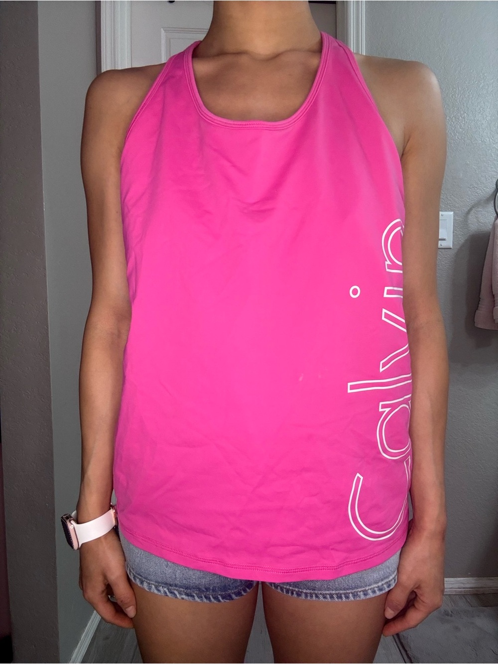 Calvin Klein Performance Bright Pink Racerback Tank